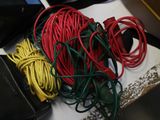a pile of wires and cords on a table