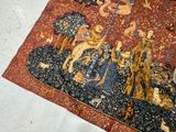 a rug with a picture of a man and a woman on it