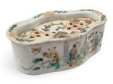 an image of a porcelain bowl with flowers and birds on it