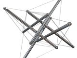 an image of a drawing of a star made out of metal rods