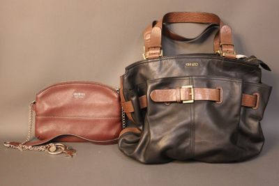 two bags that are sitting next to each other on a table