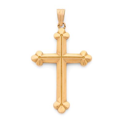 Pendentif en forme de croix en or jaune 14 carats