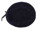 a black velvet bag with a black ribbon around it