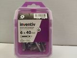 a purple package of screws in a plastic container
