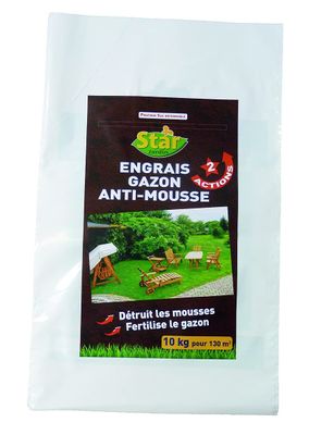 STAR JARDIN - Engrais Gazon Anti-Mousse - 10kg - Action 2 en…