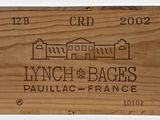 wooden box with a label on it that says lynch and bages, paul - france