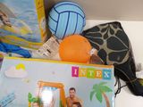 a box of toys and a book on a table