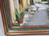 a picture of a painting of a street in a city
