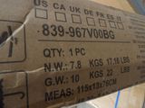 a cardboard box that has a label on it