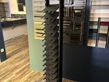 an image of a display of tile samples in a store