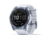a smart watch with a white band on a white background