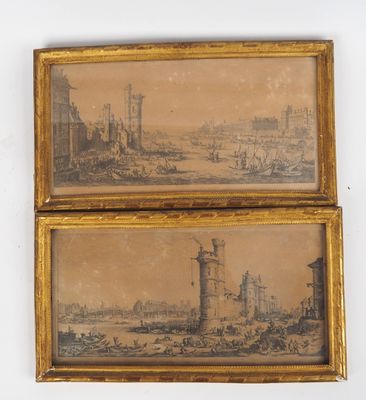 deux photos encadrées représentant une vue de ville et un phare