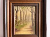 une image représentant un tableau d'un sentier dans les bois