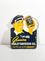 Plaque émaillée Harley Davidson - Oil