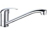 robinet de cuisine avec finition chromée et bec extractible