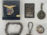 some of the items are laying out on a white surface