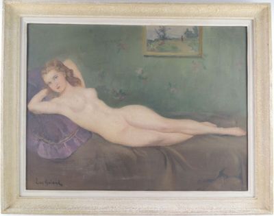 l'image d'un tableau représentant une femme nue allongée sur un lit