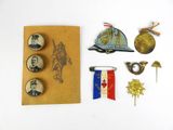 a lot of items that are laying out on the table