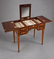 COIFFEUSE en bois de placage et marqueterie à décor géométri… (photo 2)