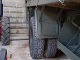 a large truck that is parked in a garage