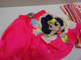a pink skirt with a picture of wonder girl on it