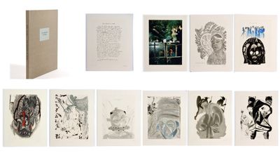 many different types of drawings on the pages of a book