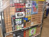 a large metal cart with a lot of items in it