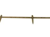 an old wooden sword with a metal handle on a white background