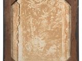 an old photo of a picture frame on a white background