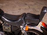 a motorcycle that is parked in a garage