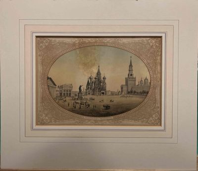 Ensemble DE Trois Lithographies ' Souvenirs DE Moscou ' [Mos…