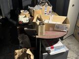 many boxes and boxes on a table in a room