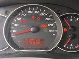 a close up of a speedometer in a car