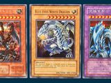 three different types of cards with a dragon and a dragon on them