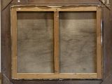 a picture of an old window with a wooden frame