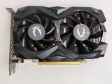 a close up of a video card with two fans on top of it