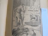 une photo d'un livre sur laquelle figurent un homme et des animaux