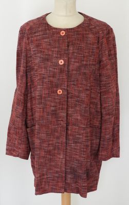 ATHE , Vanesa Bruno, veste 3/4 un lin dans les tons de rouge…
