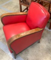 Fauteuil club style Art-Deco des années 60, structure bois e… (photo 2)