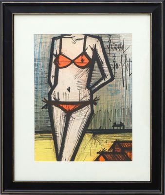 une image représentant le dessin d'une femme en bikini