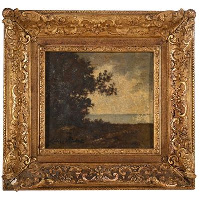 RICHET Léon. (1847-1907). « Le bord du lac ». - Photo 1