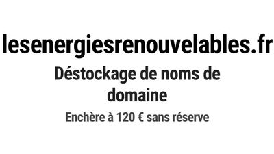 Nom de domaine lesenergiesrenouvelables.