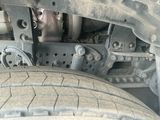 a close up view of a tire on a truck