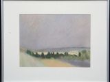 an image of a painting of a landscape with trees in the foreground