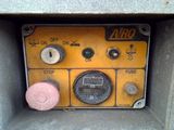 a close up of a yellow and black control panel