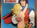 the cover of a comic book with an image of a woman hugging a man