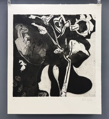 une image représentant un dessin en noir et blanc d'une personne tenant un couteau