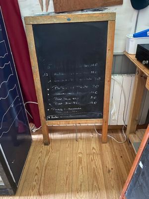 Ensemble de deux stop-trottoir cadre en bois et panneau ardo…