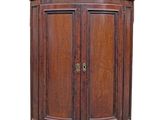 an image of a corner cabinet with two doors