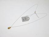 gros plan d'un collier auquel est attachée une étiquette